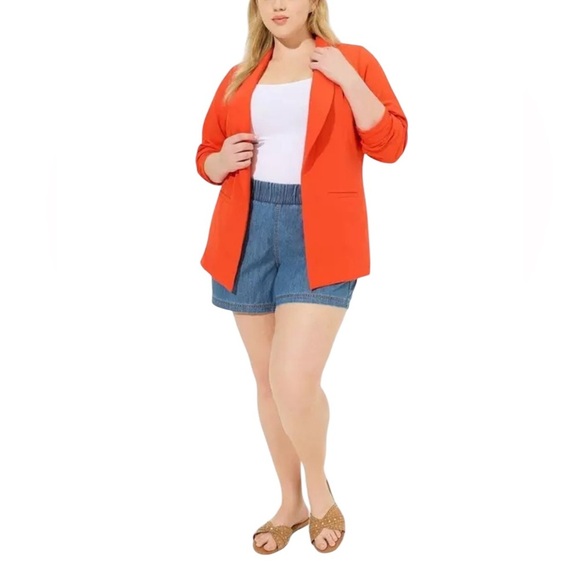 NWT Torrid Studio Crepe Classic Shawl Collar Blazer Office Workwear Size 4X - Picture 1 of 15